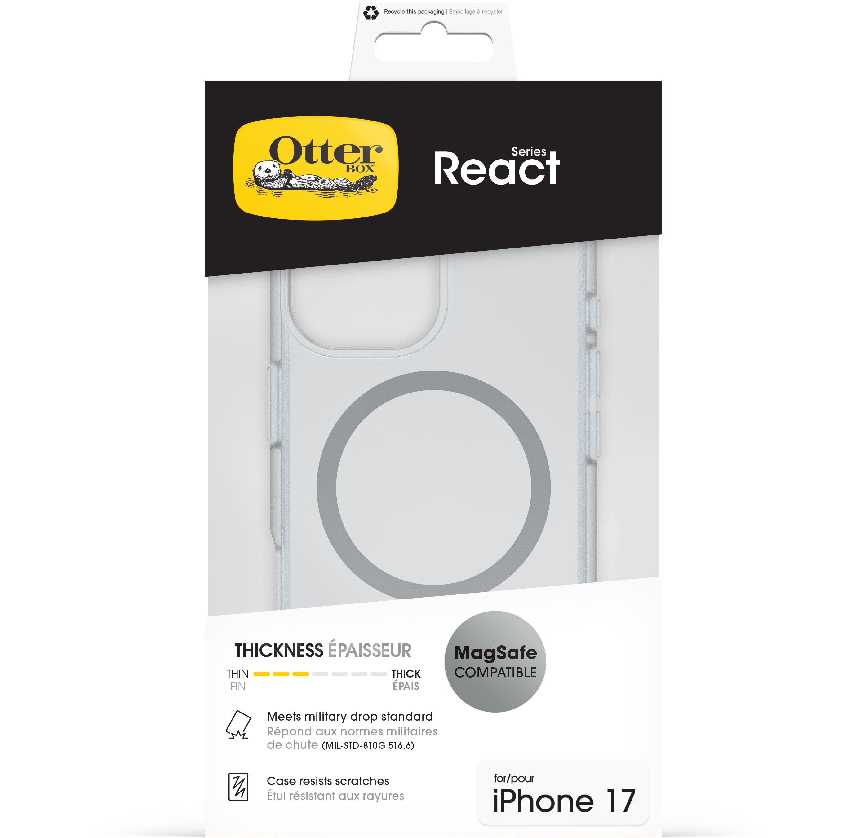 Otterbox React Magsafe Series Apple Iphone 17 Clear